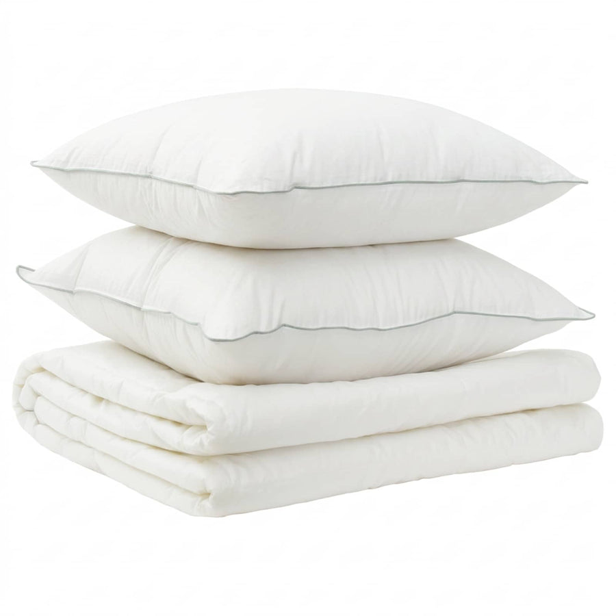 Dekbed en Kussen Set 3 st 220x240 cm Zomer 140 GSM Wol Wit