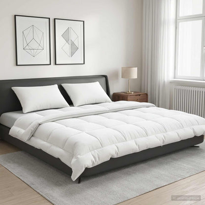 Dekbed en Kussen Set 3 st 220x260 cm Zomer 140 GSM Wol Wit
