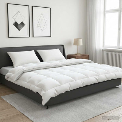 Dekbed en Kussen Set 3 st 200x200 cm 4 seizoenen 350 GSM Wol