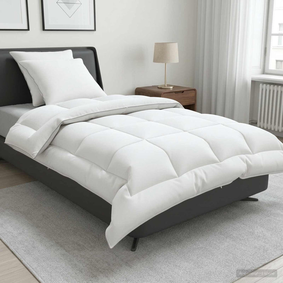 Dekbed en Kussen Set 3 st 135x220 cm 4 seizoenen 350 GSM Wol