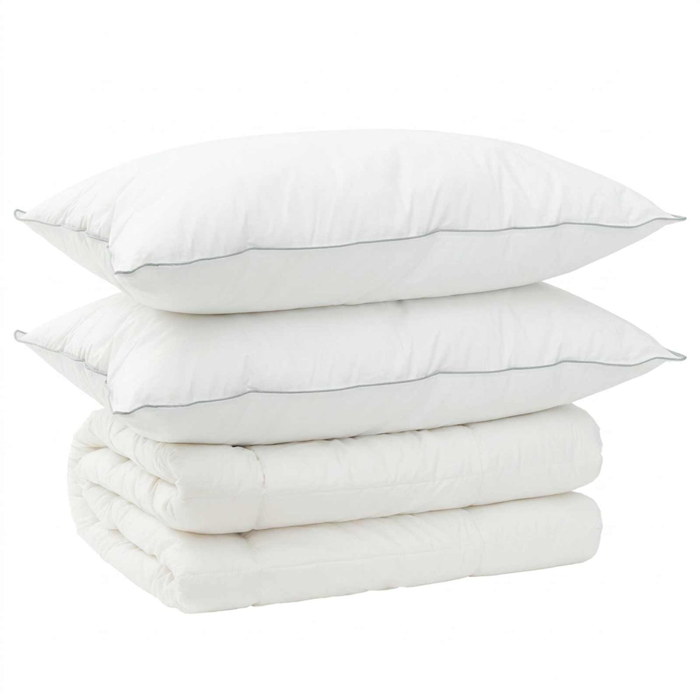 Dekbed en Kussen Set 3 st 140x220 cm 4 seizoenen 350 GSM Wol