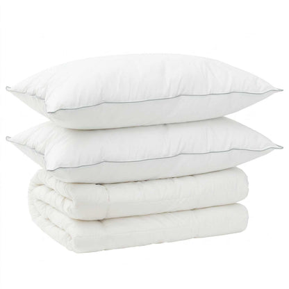 Dekbed en Kussen Set 3 st 140x220 cm 4 seizoenen 350 GSM Wol