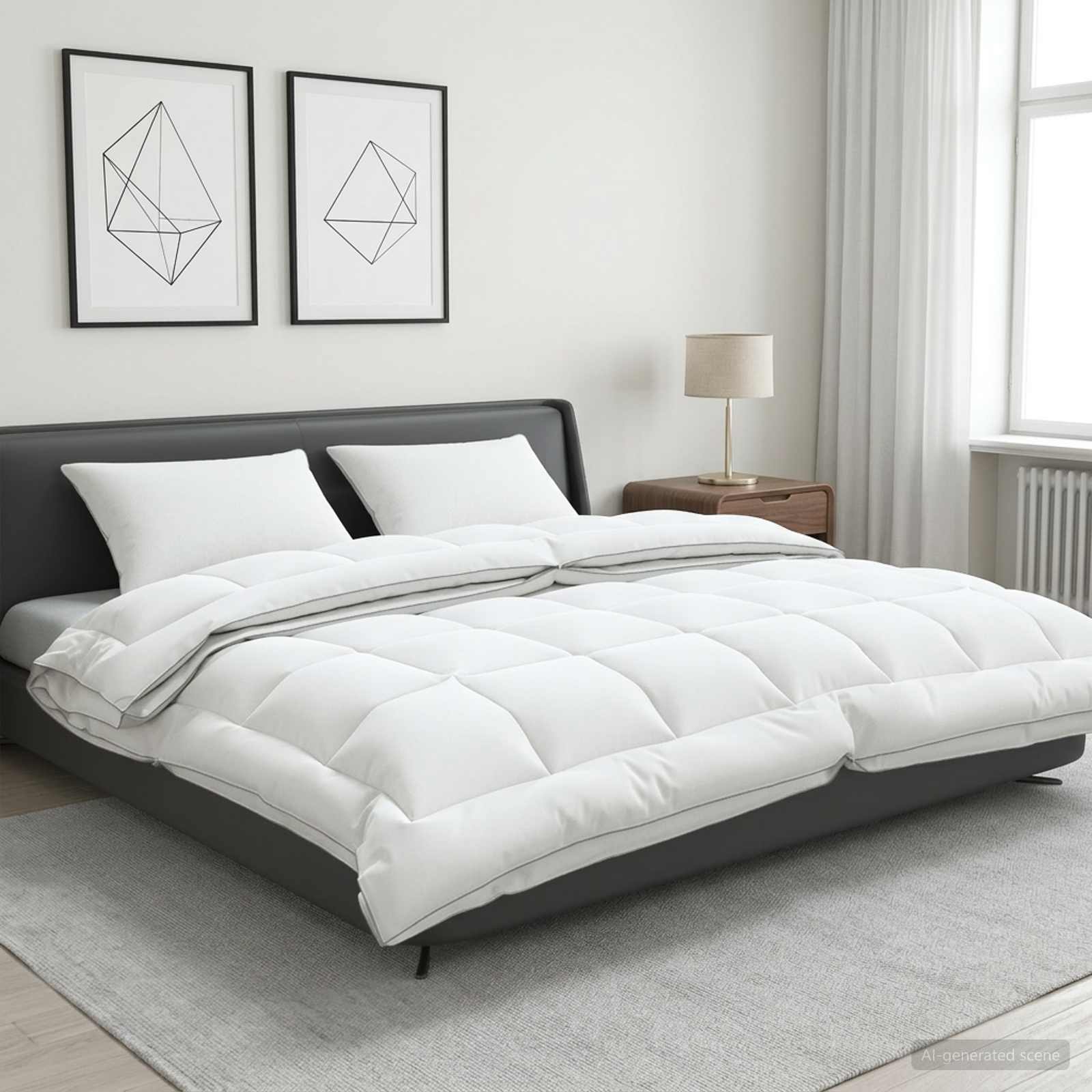 Dekbed en Kussen Set 3 st 200x240 cm 4 seizoenen 140+220 GSM