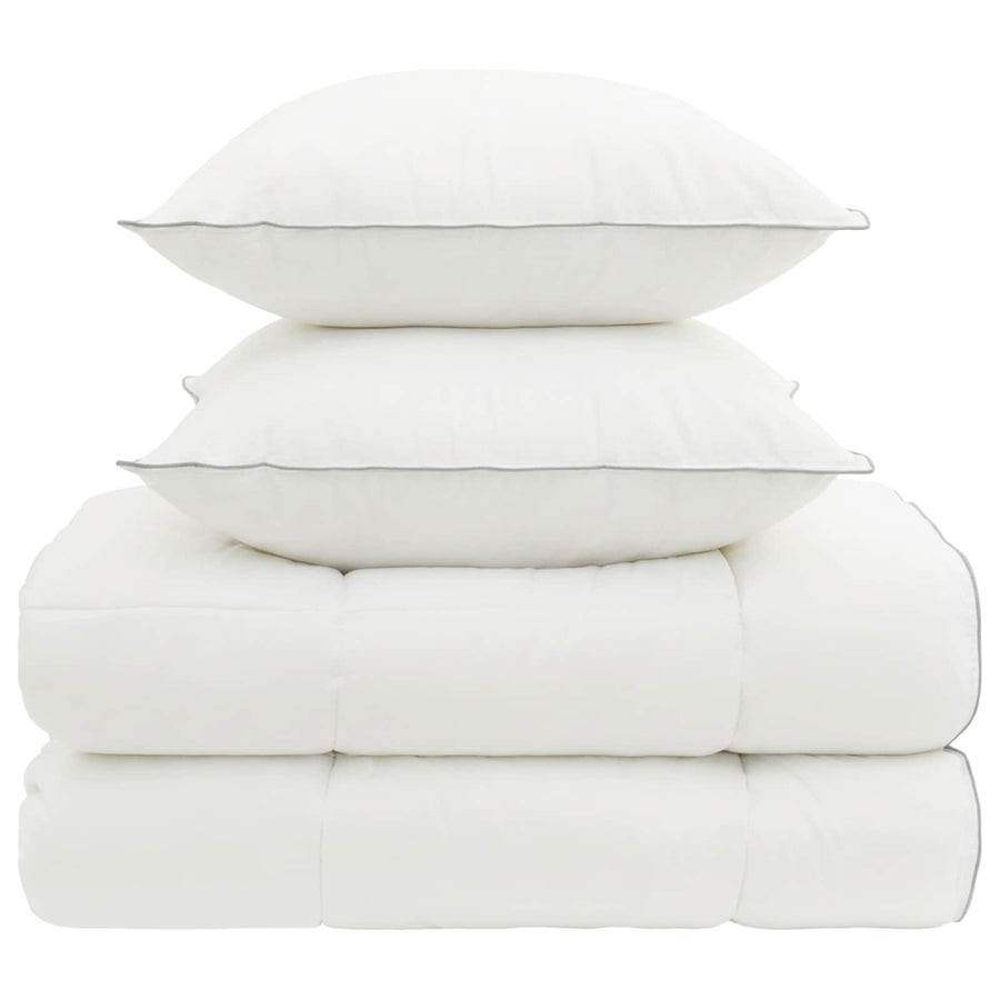 Dekbed en Kussen Set 3 st 200x240 cm 4 seizoenen 140+220 GSM
