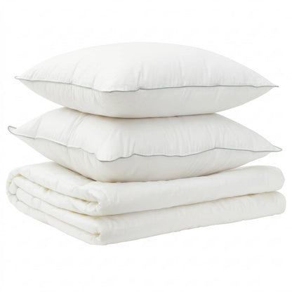 Dekbed en Kussen Set 3 st 155x220 cm Zomer 200 GSM Wol Wit