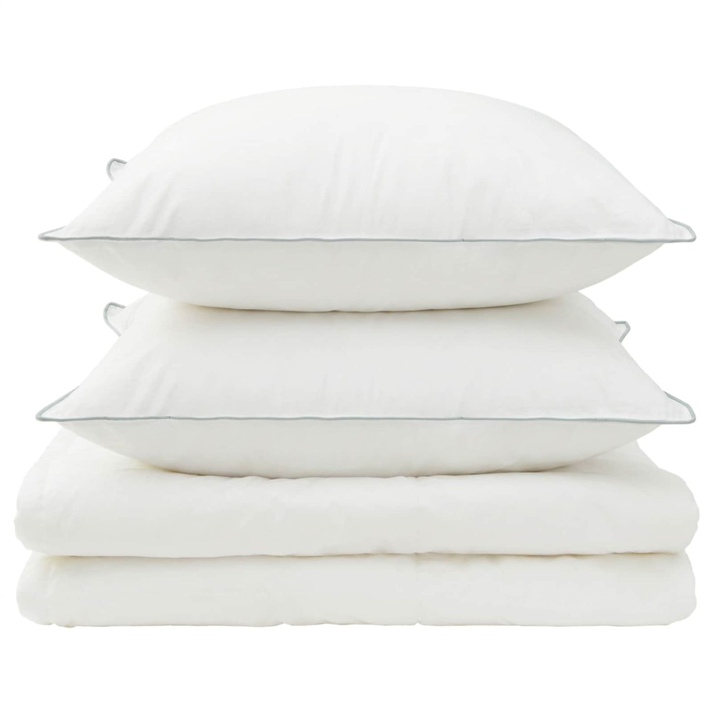 Dekbed en Kussen Set 3 st 155x220 cm Zomer 200 GSM Wol Wit