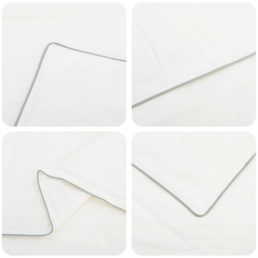 Dekbed en Kussen Set 3 st 220x240 cm Winter 450 GSM Wol Wit