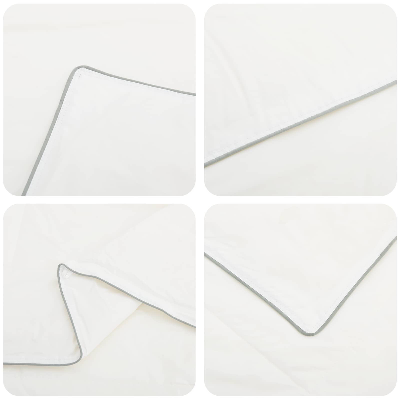 Dekbed en Kussen Set 3 st 240x260 cm Winter 450 GSM Wol Wit