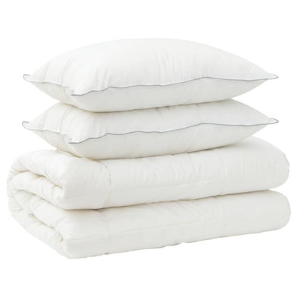 Dekbed en Kussen Set 3 st 240x260 cm Winter 450 GSM Wol Wit