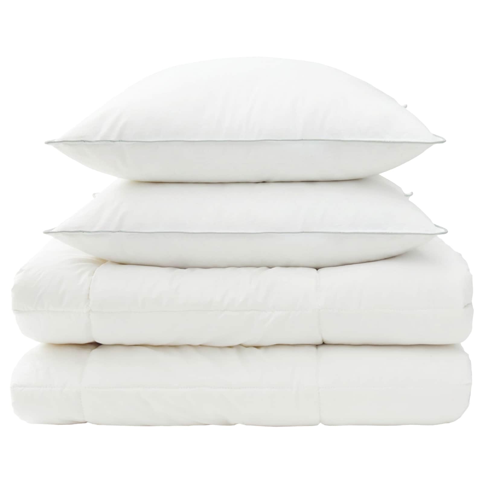 Dekbed en Kussen Set 3 st 240x260 cm Winter 450 GSM Wol Wit
