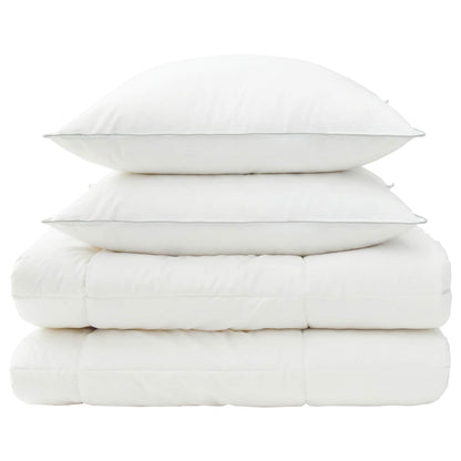 Dekbed en Kussen Set 3 st 240x260 cm Winter 450 GSM Wol Wit
