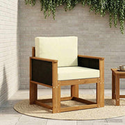 Sofa acaciahout naturel zwart riet