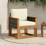 Sofa acaciahout naturel crème kussens