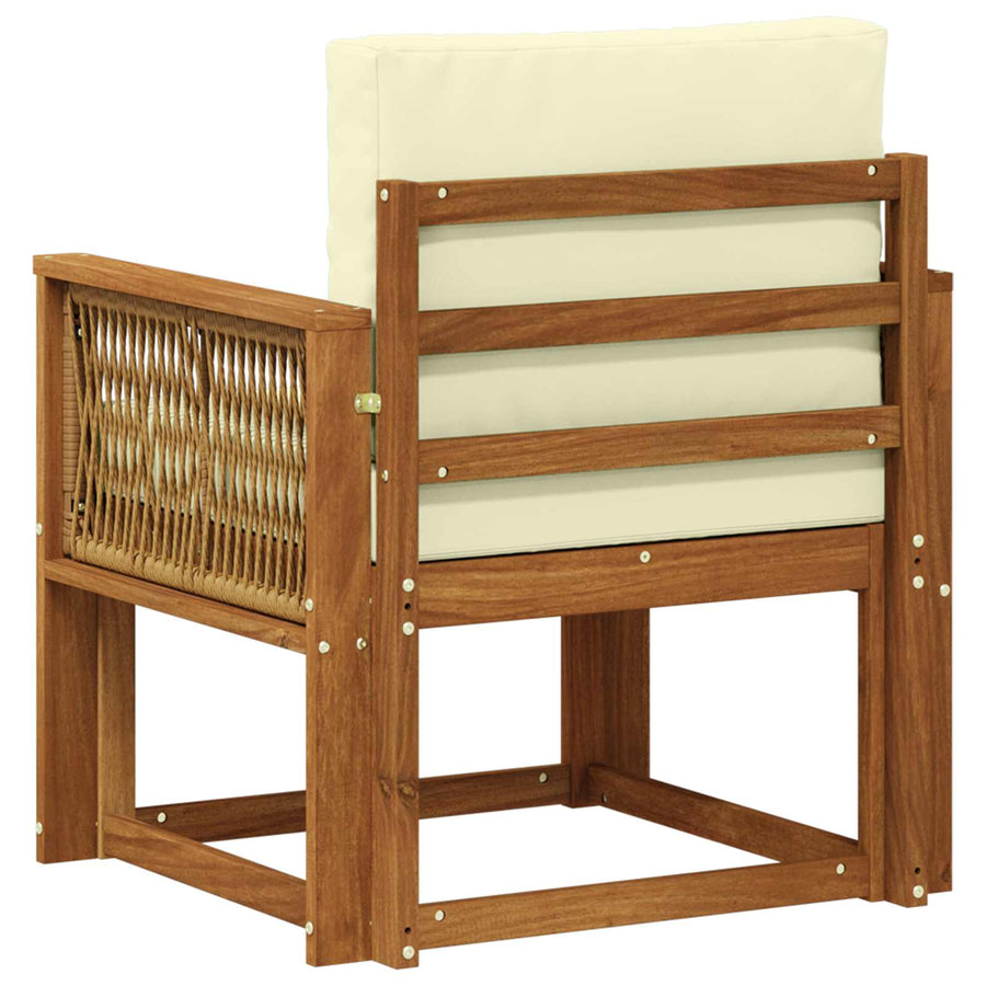 Buiten Midden Sofa Massief Acaciahout Naturel Koffie touw