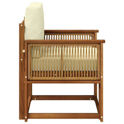 Buiten Midden Sofa Massief Acaciahout Naturel Koffie touw