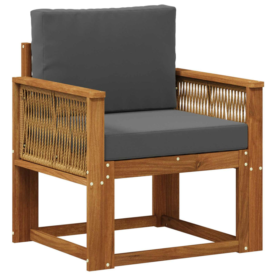 Buiten Midden Sofa Massief Acaciahout Naturel Koffie touw
