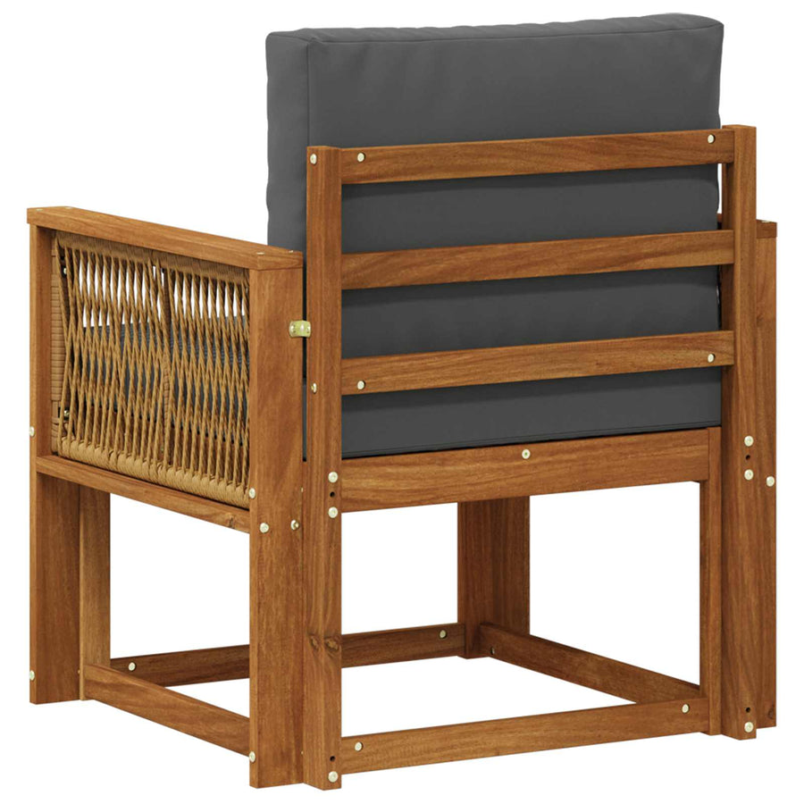Buiten Midden Sofa Massief Acaciahout Naturel Koffie touw