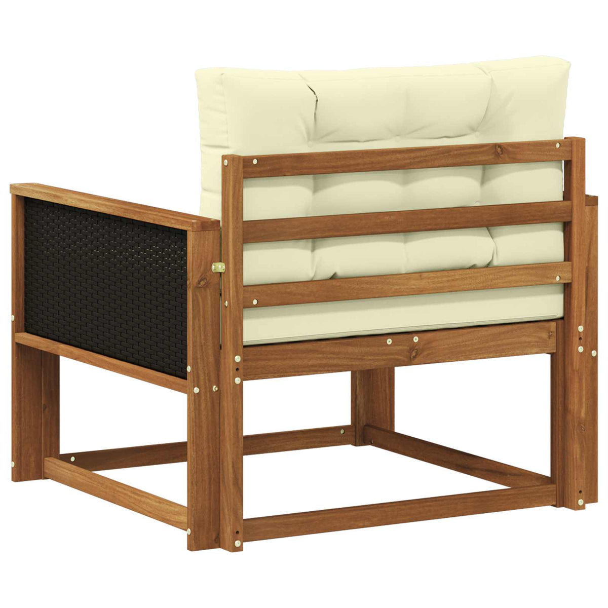 Buiten Midden Sofa Naturel Zwart riet