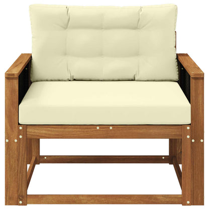 Buiten Midden Sofa Naturel Zwart riet