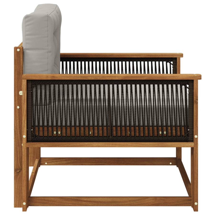 Buiten Midden Sofa Naturel Zwart touw
