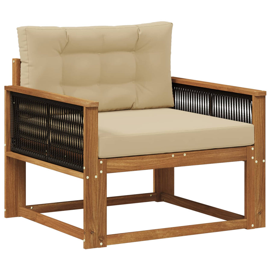 Buiten Midden Sofa Naturel Zwart touw