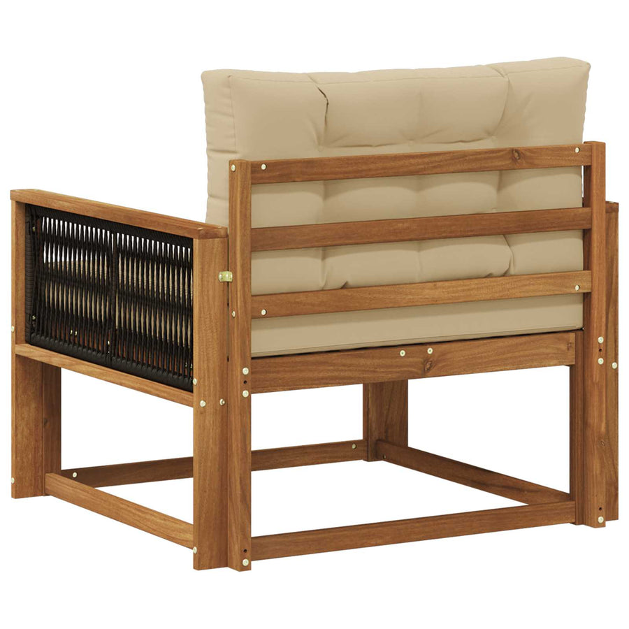 Buiten Midden Sofa Naturel Zwart touw
