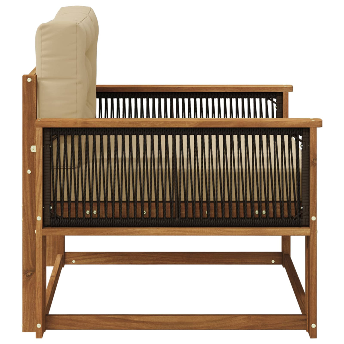 Buiten Midden Sofa Naturel Zwart touw
