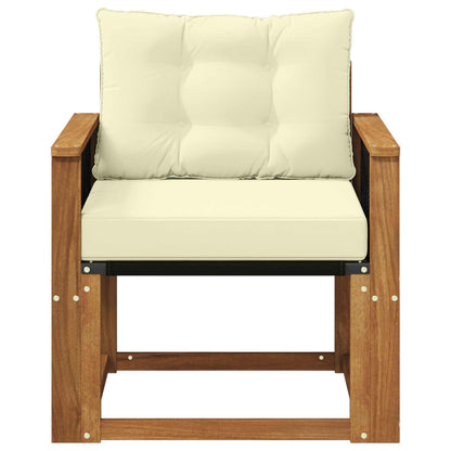 Buiten Midden Sofa Massief Acaciahout Naturel Zwart touw
