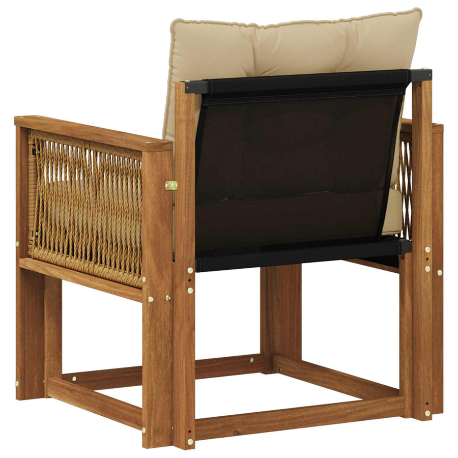 Buiten Midden Sofa Massief Acaciahout Naturel Koffie touw