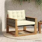 Outdoor bench set Solid Acacia Wood and Textilene Natural