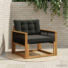 Outdoor bench set Solid Acacia Wood and Textilene Natural