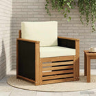 Outdoor Middle Sofa Natural Wooden frame with black wicker