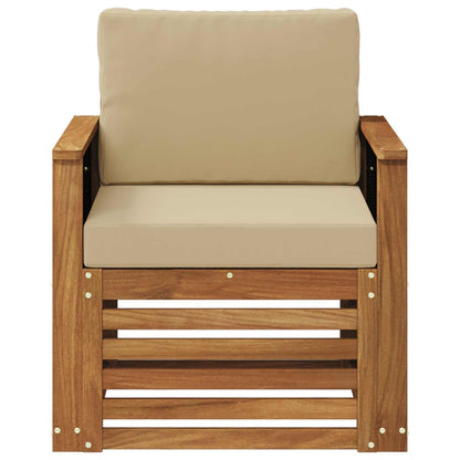 Buiten Midden Sofa Naturel Houten frame met zwart riet