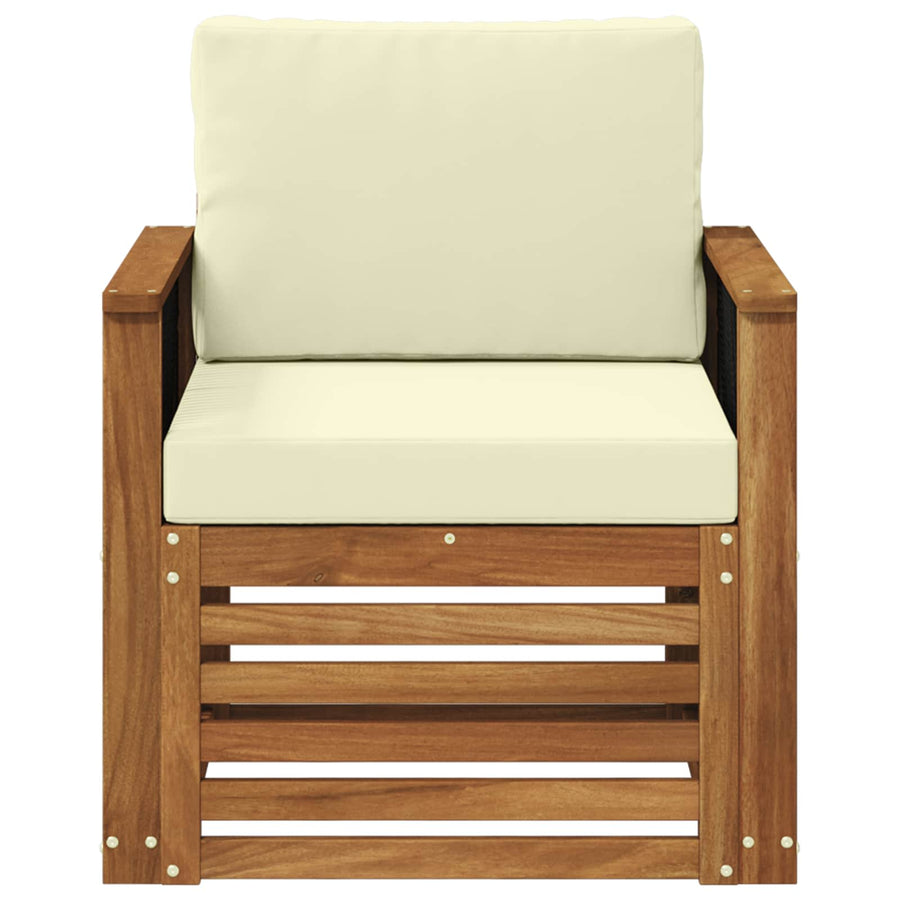 Buiten Midden Sofa Naturel Houten frame met zwart touw