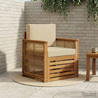 Outdoor Middle Sofa Natural Wooden frame with coffee rope