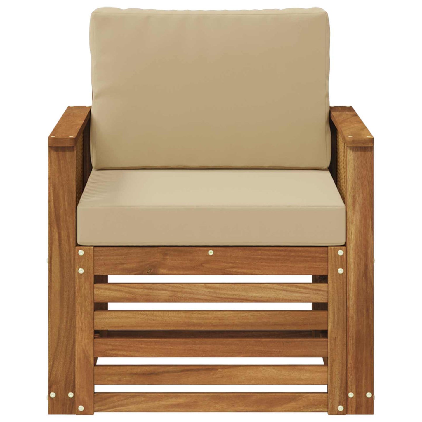 Buiten Midden Sofa Naturel Houten frame met koffie touw