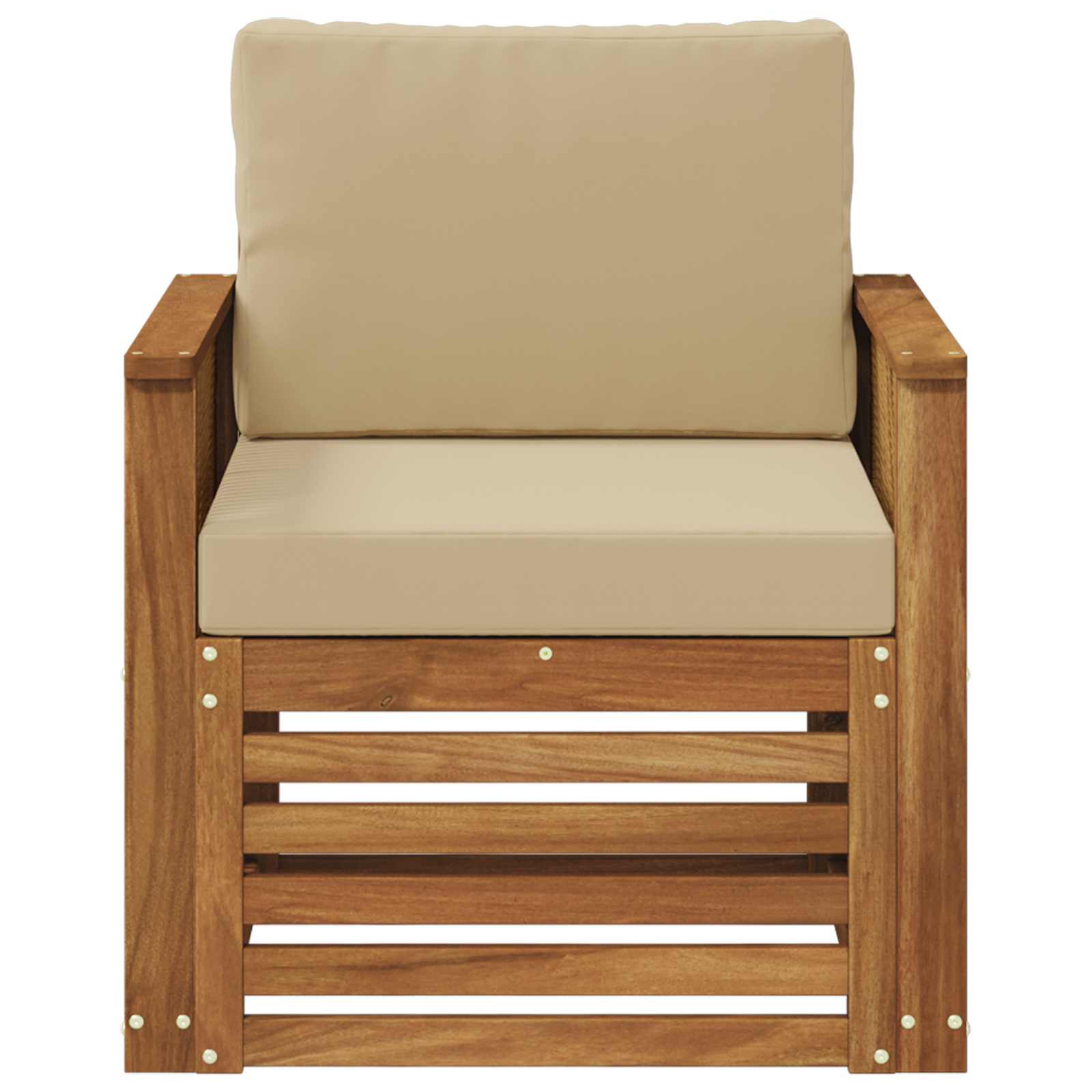 Buiten Midden Sofa Naturel Houten frame met koffie touw