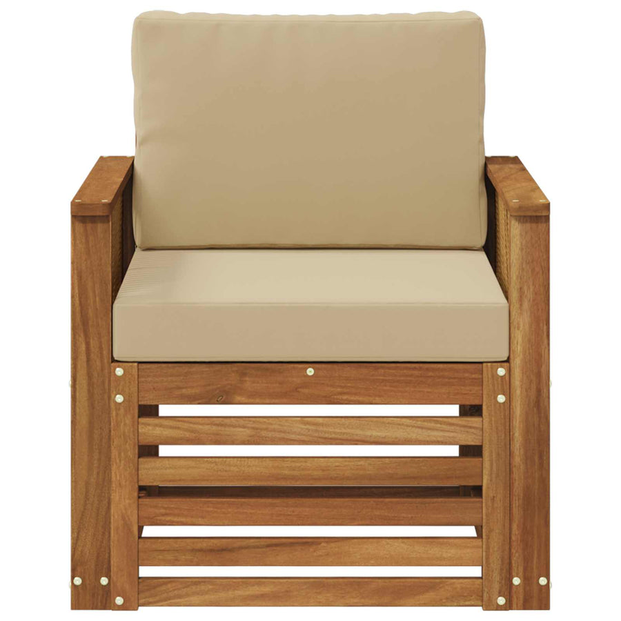 Buiten Midden Sofa Naturel Houten frame met koffie touw