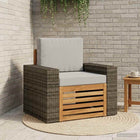 Outdoor Center Sofa Solid Acacia Wood Natural