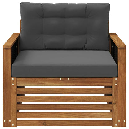 Buiten Midden Sofa Naturel Zwart riet