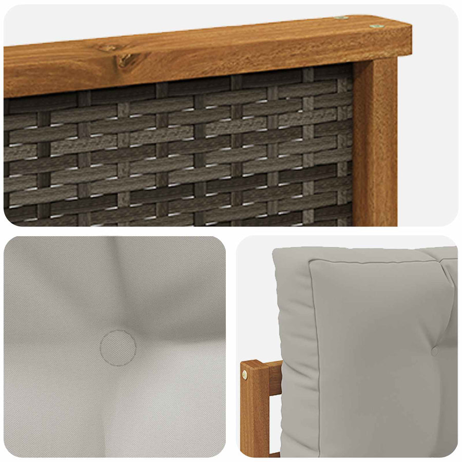 Buiten Midden Sofa Massief Acaciahout Naturel