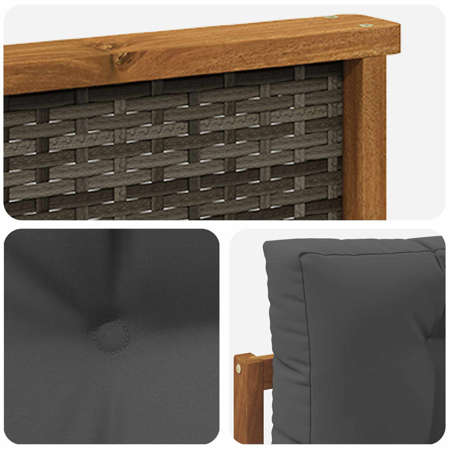 Buiten Midden Sofa Naturel Grijs riet