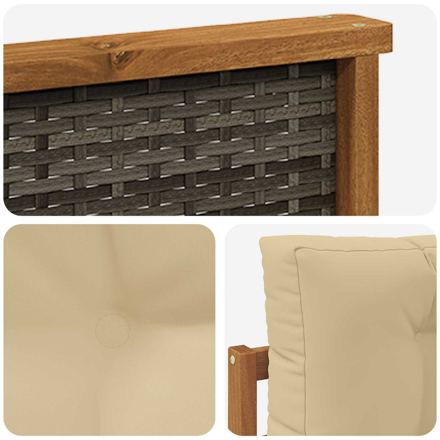 Buiten Midden Sofa Naturel Grijs riet