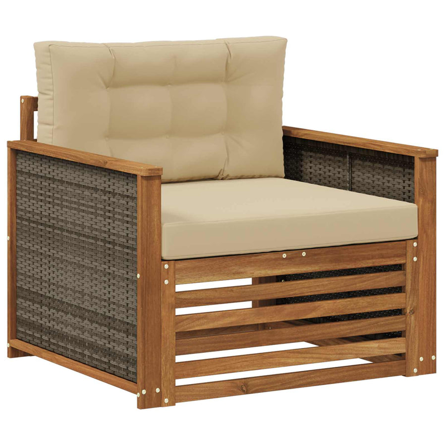 Buiten Midden Sofa Naturel Grijs riet