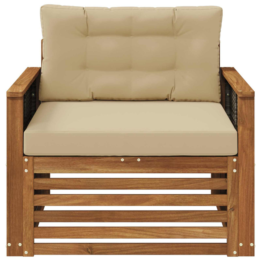 Buiten Midden Sofa Naturel Grijs riet