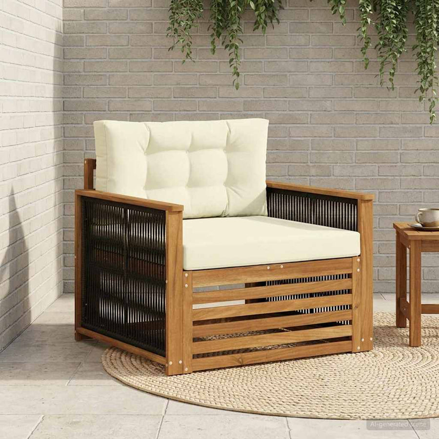 Buiten Midden Sofa Naturel Zwart touw