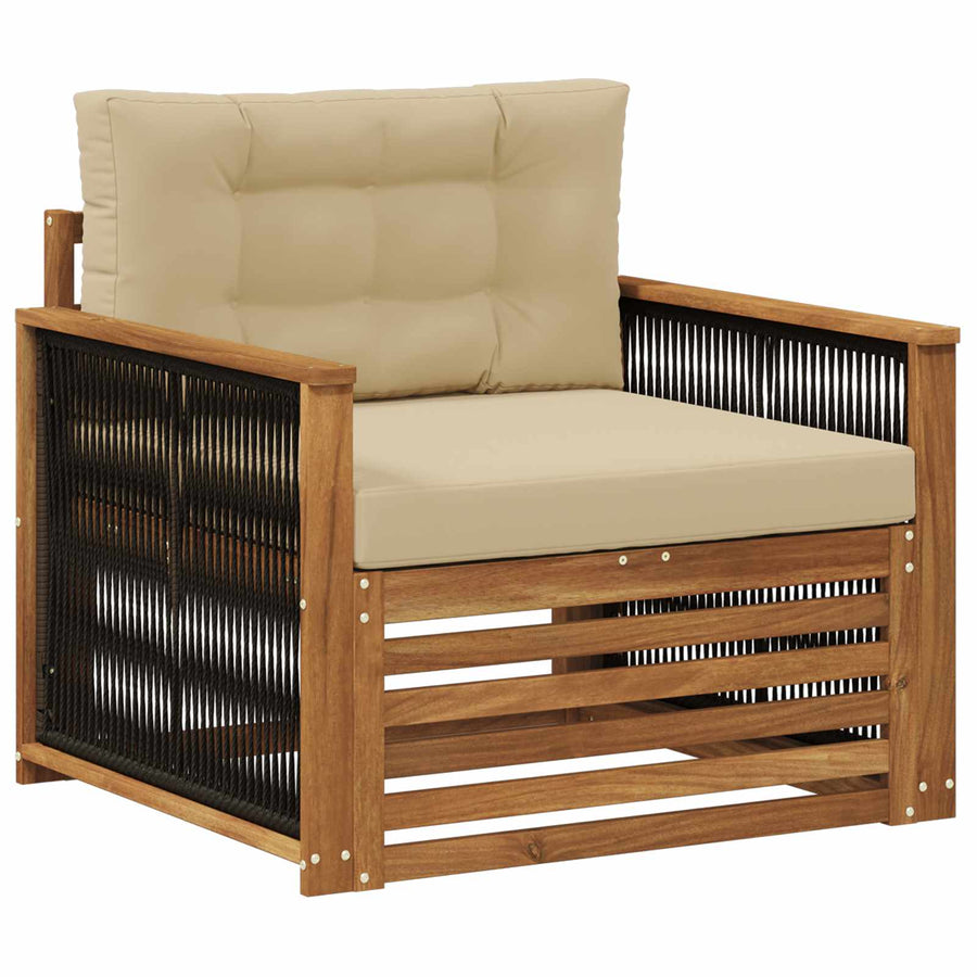 Buiten Midden Sofa Naturel Zwart touw