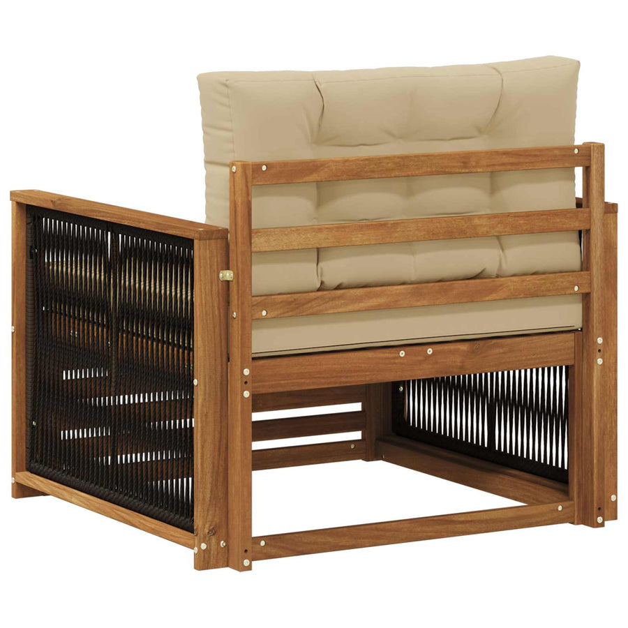 Buiten Midden Sofa Naturel Zwart touw