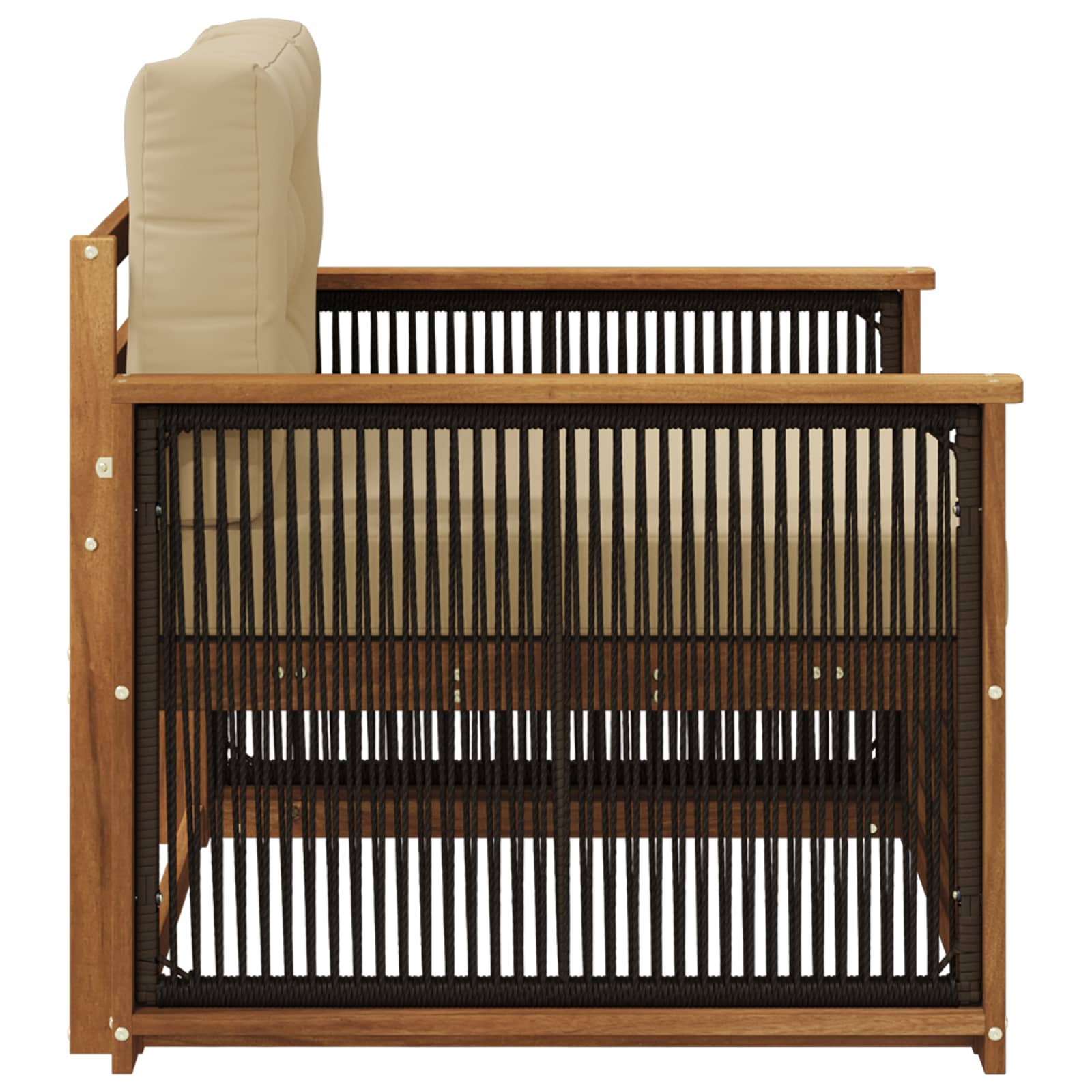 Buiten Midden Sofa Naturel Zwart touw