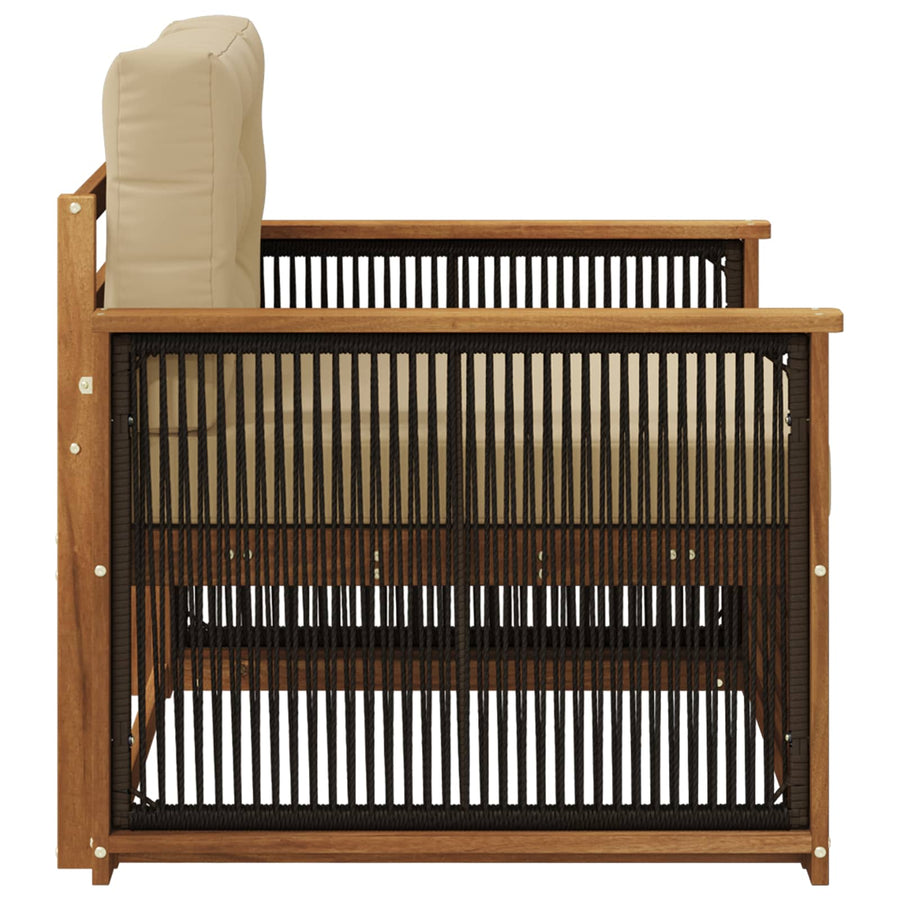 Buiten Midden Sofa Naturel Zwart touw